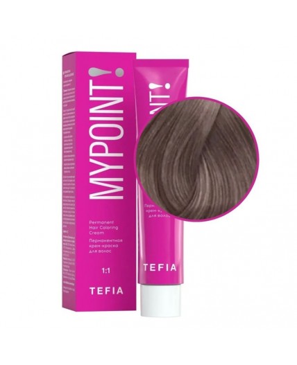 TEFIA Mypoint 7.17 Перманентная крем-краска для волос / Блондин пепельно-фиолетовый, 60 мл