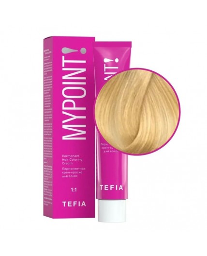 TEFIA Mypoint 10.3 Перманентная крем-краска для волос / Экстра светлый блондин золотистый, 60 мл