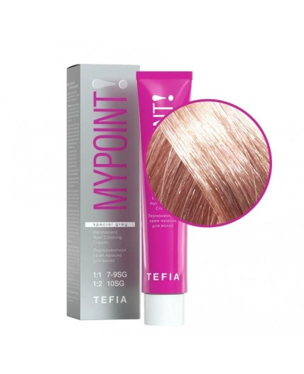 TEFIA Mypoint Special Grey 9.370 Перманентная крем-краска для седых волос / Очень светлый блондин золотисто-фиолетовый, 60 мл