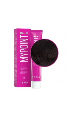 TEFIA Mypoint 4.0 Перманентная крем-краска для волос / Брюнет натуральный, 60 мл