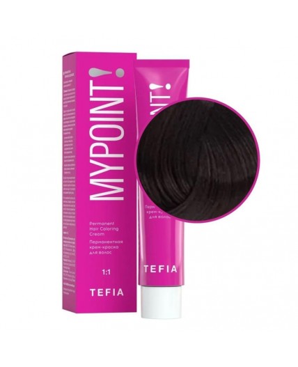 TEFIA Mypoint 4.0 Перманентная крем-краска для волос / Брюнет натуральный, 60 мл