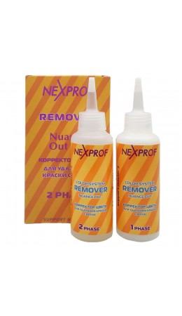 Nexprof Смывка краски для волос профессиональная / Remover Nuance Out 2 Phase, 125 мл x 2