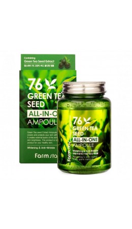 Farm Stay Многофункциональная ампульная сыворотка с зелёным чаем / 76 Green Tea All-In One Ampoule, 250 мл