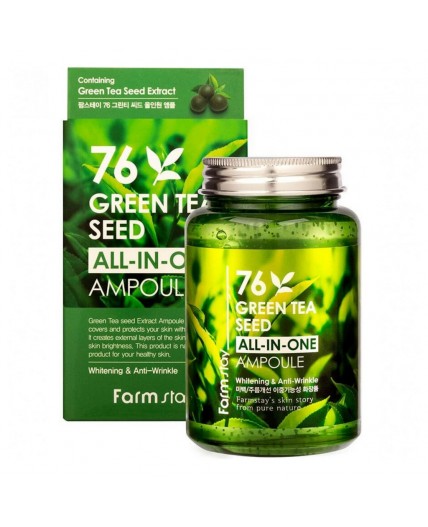 Farm Stay Многофункциональная ампульная сыворотка с зелёным чаем / 76 Green Tea All-In One Ampoule, 250 мл