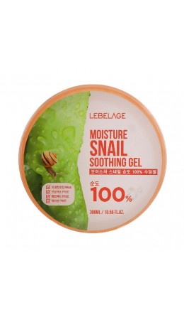 Lebelage Увлажняющий гель для лица и тела с муцином улитки / Moisture Snail 100% Soothing Gel, 300 мл