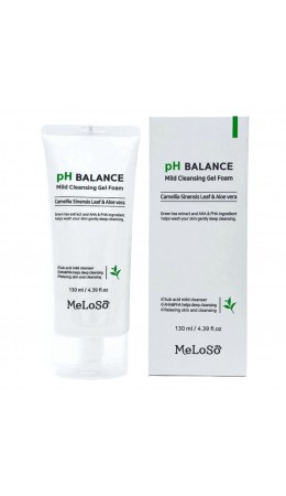 MeLoSo Очищающая пенка для лица с экстрактом камелии и алоэ / pH Balance Mild Cleansing Gel Foam, 130 мл