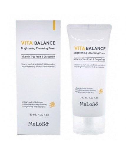 MeLoSo Очищающая пенка для лица с витаминами / Vita Balance Brightening Cleansing Gel Foam, 130 мл