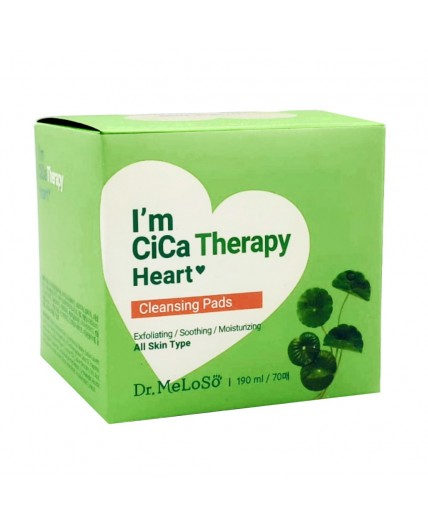 Dr.MeLoSo Очищающие пэды с экстрактом центеллы / Im Cica Therapy Heart Cleansing Pads, 190 мл