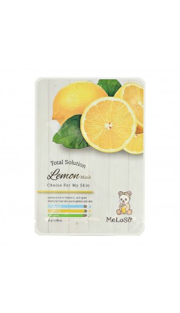 MeLoSo Тканевая маска для лица с экстрактом лимона / Total Solution Lemon Mask, 25 г