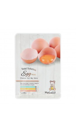 MeLoSo Тканевая маска для лица с яичным альбумином / Total Solution Egg Mask, 25 г