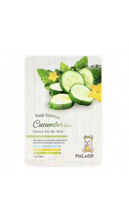 MeLoSo Тканевая маска для лица с экстрактом огурца / Total Solution Cucumber Mask, 25 г