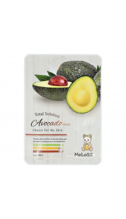 MeLoSo Тканевая маска для лица с экстрактом авокадо / Total Solution Avocado Mask, 25 г