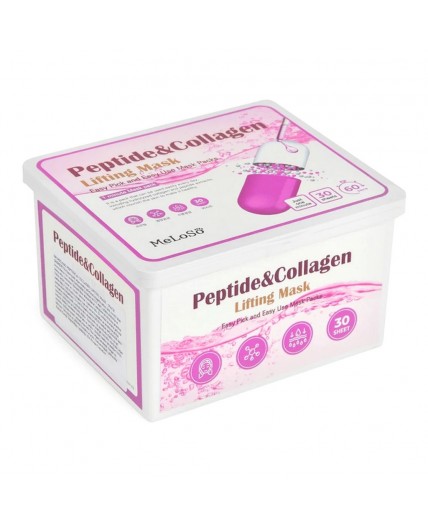 MeLoSo Набор омолаживающих тканевых масок с пептидами и коллагеном / Peptide & Collagen Lifting Mask, 30 шт