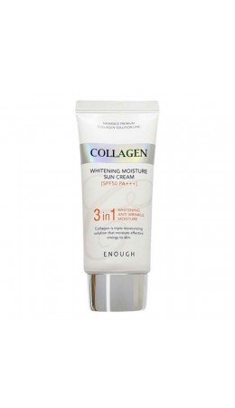 Enough Солнцезащитный осветляющий крем для лица / 3 In 1 Collagen Sun Cream, 50 мл