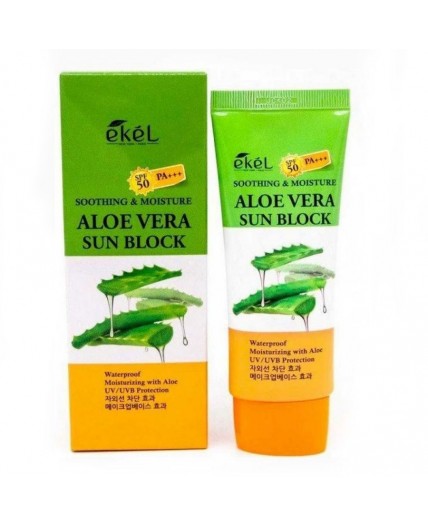 Ekel Солнцезащитный крем с алоэ / Soothing and Moisture Aloe Vera Sun Block SPF50+/PA+++, 70 мл