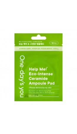 One-day's You Очищающие тонер-пэды для лица с церамидами / Handy Help Me Eco-Intense Ceramide Ampoule Pad, 10 шт.