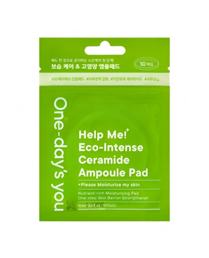 One-days You Очищающие тонер-пэды для лица с церамидами / Handy Help Me Eco-Intense Ceramide Ampoule Pad, 10 шт.