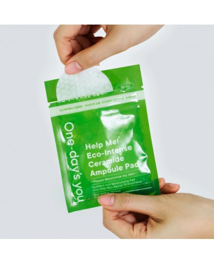 One-days You Очищающие тонер-пэды для лица с церамидами / Handy Help Me Eco-Intense Ceramide Ampoule Pad, 10 шт.