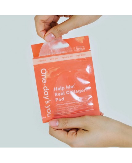 One-days You Очищающие тонер-пэды для лица с коллагеном / Handy Help Me Real Collagen Pad, 10 шт.