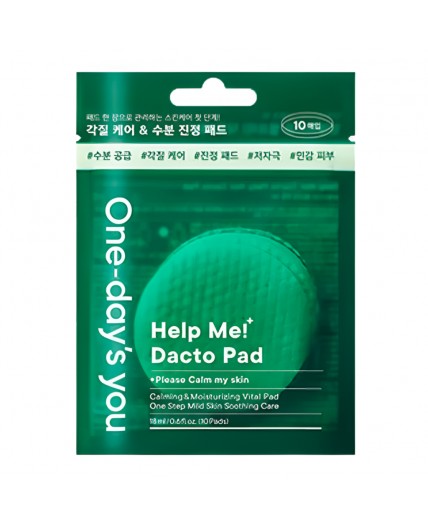 One-days You Очищающие тонер-пэды для лица с экстрактом центеллы / Handy Help Me Dacto Pad, 10 шт.