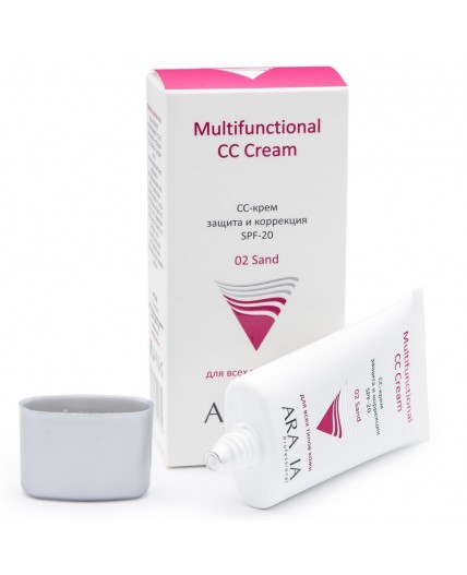 Aravia СС-крем защитный SPF-20 / Multifunctional CC Cream Sand 02, песочный