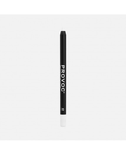 Provoc Гелевый карандаш-подводка для глаз водостойкий / Semi Permanent Gel Eye Liner №61 White Hot, белый матовый