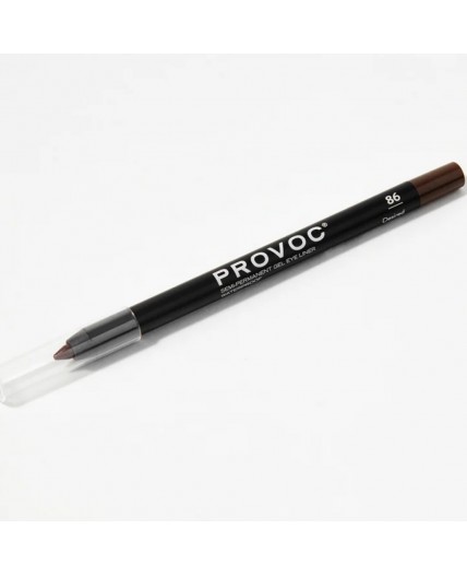 Provoc Гелевый карандаш-подводка для глаз водостойкий / Semi Permanent Gel Eye Liner №86 Desired, шоколадный