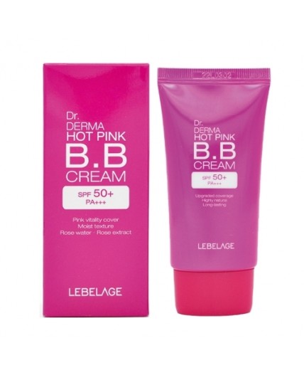 Lebelage BB-крем увлажняющий с экстрактом розы / Dr. Derma Hot Pink BB Cream Spf 50+ Pa+++, 30 мл