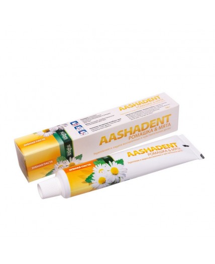 Aasha Herbals Зубная паста ромашка и мята, 100 г