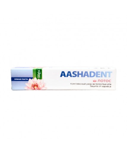 Aasha Herbals Зубная паста Комплексный уход за полостью рта и защита от кариеса / Aashadent Лотос, 100 г