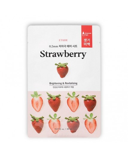 Etude Тканевая маска для лица с экстрактом клубники / 0.2 Therapy Air Mask Strawberry, 20 мл