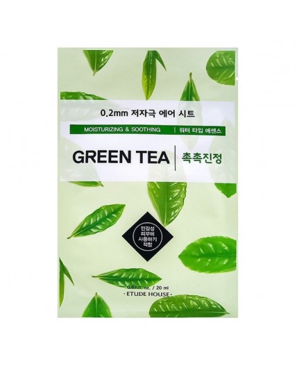 Etude Тканевая маска для лица с экстрактом зелёного чая / 0.2 Therapy Air Mask Green Tea, 20 мл