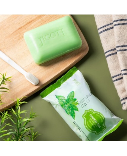 Jigott Мыло-скраб для лица и тела с экстрактом зеленого чая / Green Tea Scrub Soap, 150 г