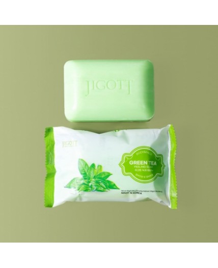 Jigott Мыло-скраб для лица и тела с экстрактом зеленого чая / Green Tea Scrub Soap, 150 г