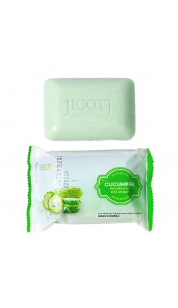 Jigott Мыло-скраб для лица и тела с экстрактом огурца / Cucumber Scrub Soap, 150 г