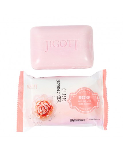 Jigott Мыло-скраб для лица и тела с экстрактом розы / Rose Scrub Soap, 150 г