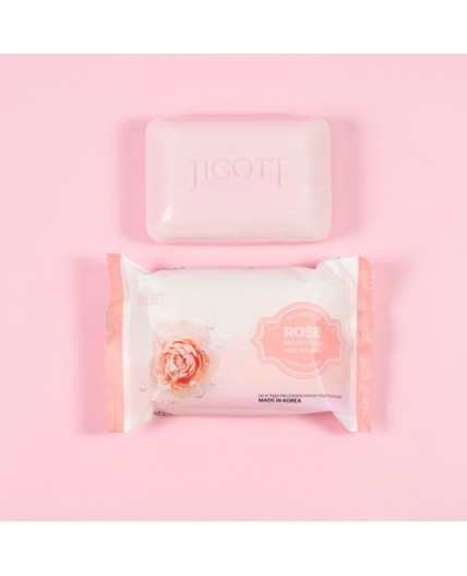 Jigott Мыло-скраб для лица и тела с экстрактом розы / Rose Scrub Soap, 150 г