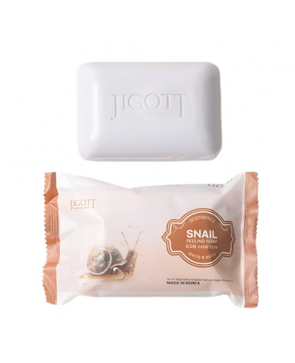 Jigott Мыло-скраб для лица и тела с экстрактом улитки / Snail Scrub Soap, 150 г