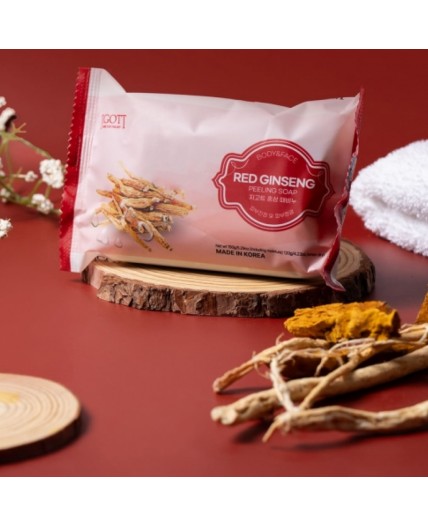 Jigott Мыло-скраб для лица и тела с экстрактом красного женьшеня / Red Ginseng Scrub Soap, 150 г