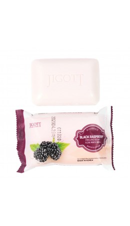 Jigott Мыло-скраб для лица и тела с экстрактом ежевики / Black Raspberry Scrub Soap, 150 г