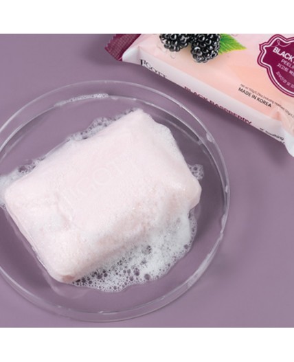 Jigott Мыло-скраб для лица и тела с экстрактом ежевики / Black Raspberry Scrub Soap, 150 г