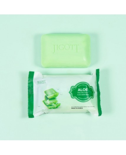 Jigott Мыло-скраб для лица и тела с экстрактом алоэ / Aloe Scrub Soap, 150 г