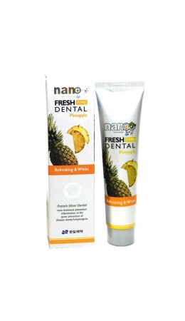 Hanil Зубная паста с экстрактом ананаса и серебром / Nano fresh Dental Toothpaste Pineapple, 160 мл