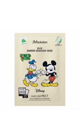 JMsolution Маска тканевая успокаивающая с экстрактом хауттюйнии / Disney Collection Selfie Barrier Heartleaf Mask, 30 мл