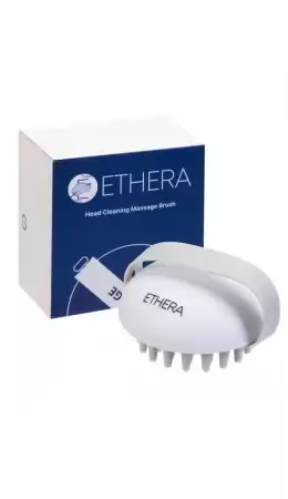 ETHERA Массажная силиконовая щётка для мытья головы, белый