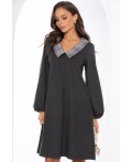Платье Искусство стиля (темно-серое) П8296