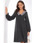 Платье Искусство стиля (темно-серое) П8296