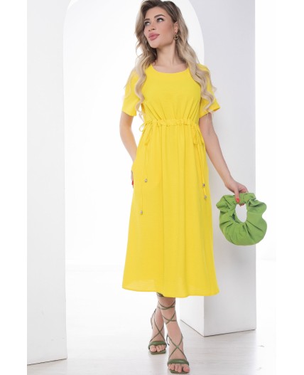 Платье Цветы лета (желтое) П10022