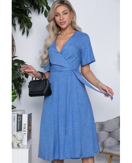 Платье Мода люкс голубое П10087