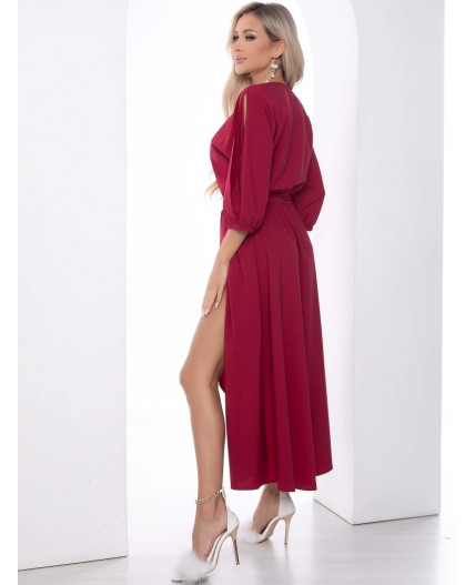 Платье Танго вдвоем (бордовое) П11824